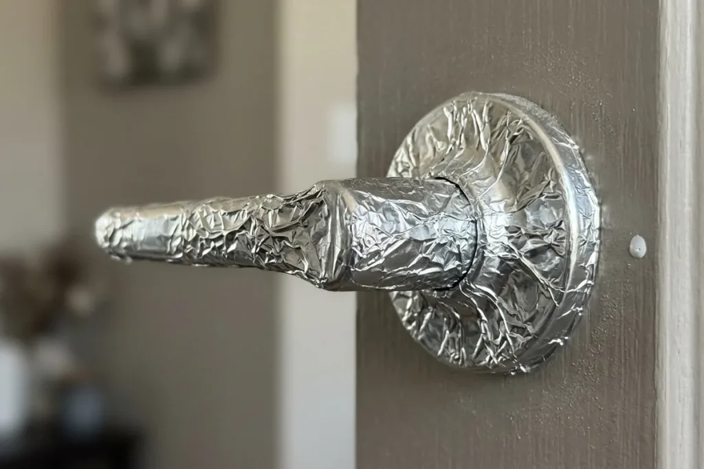 Aluminiumfolie an Türgriffen: Warum das empfohlen wird und wozu es dient