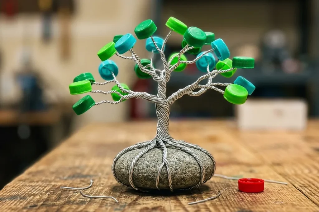 Aus Müll wird Kunst: So bastelst du einen spektakulären Baum des Lebens aus Draht und Plastik