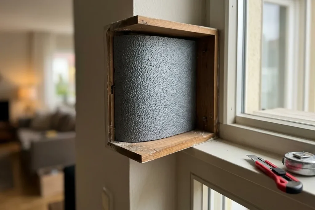 Fensterrollenexperten sind sich einig: Wenn Luft durch den Rolladenkasten dringt, ist das kein gutes Zeichen, auch wenn man das Problem mit einer Dämmrolle selbst beheben kann.