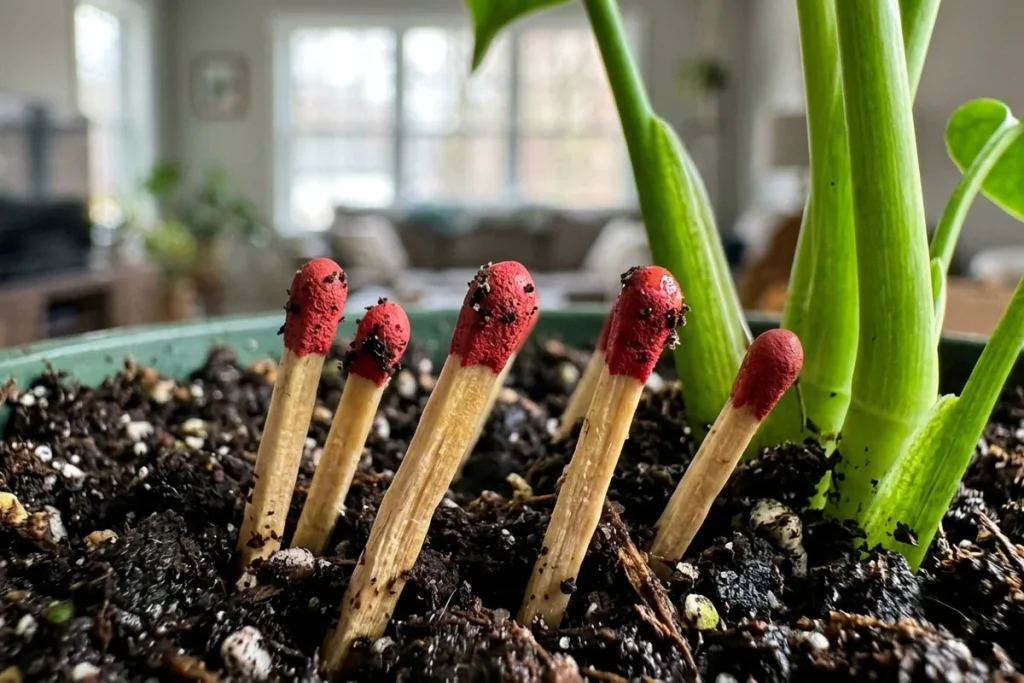 Floristen verheimlichen diesen Trick: Stecke jetzt Streichhölzer in deine Pflanzen