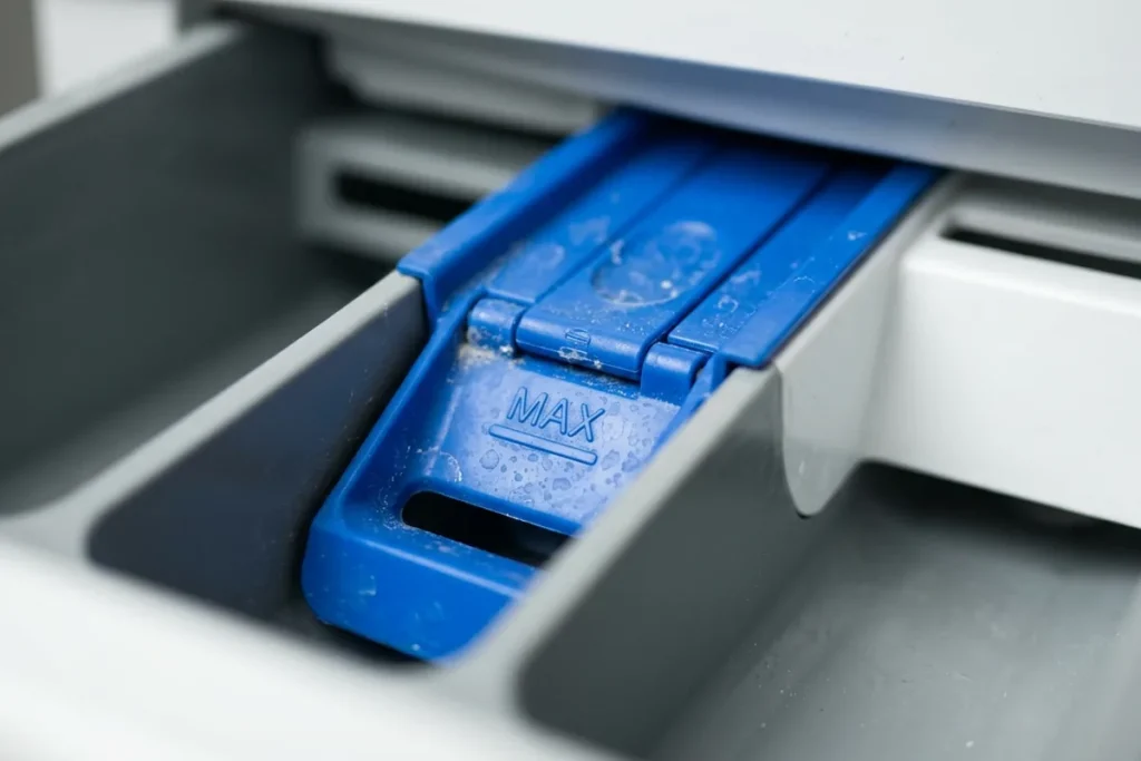 Kennen Sie die Funktion der blauen Klappe bei der Waschmaschine?