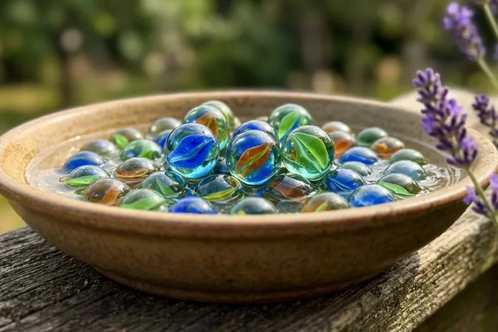 NABU rät: Stellt eine Schüssel mit Murmeln in den Garten – es kann Leben retten