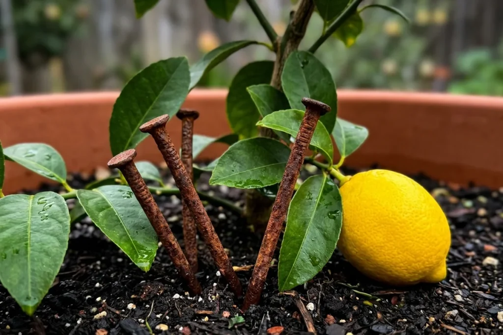 Rostige Nägel im Zitronenbaum: Warum dieser alte Geheimtipp Ihre Ernte retten kann